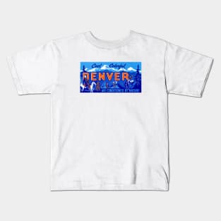 1950s Cool, Colorful Denver Colorado Kids T-Shirt